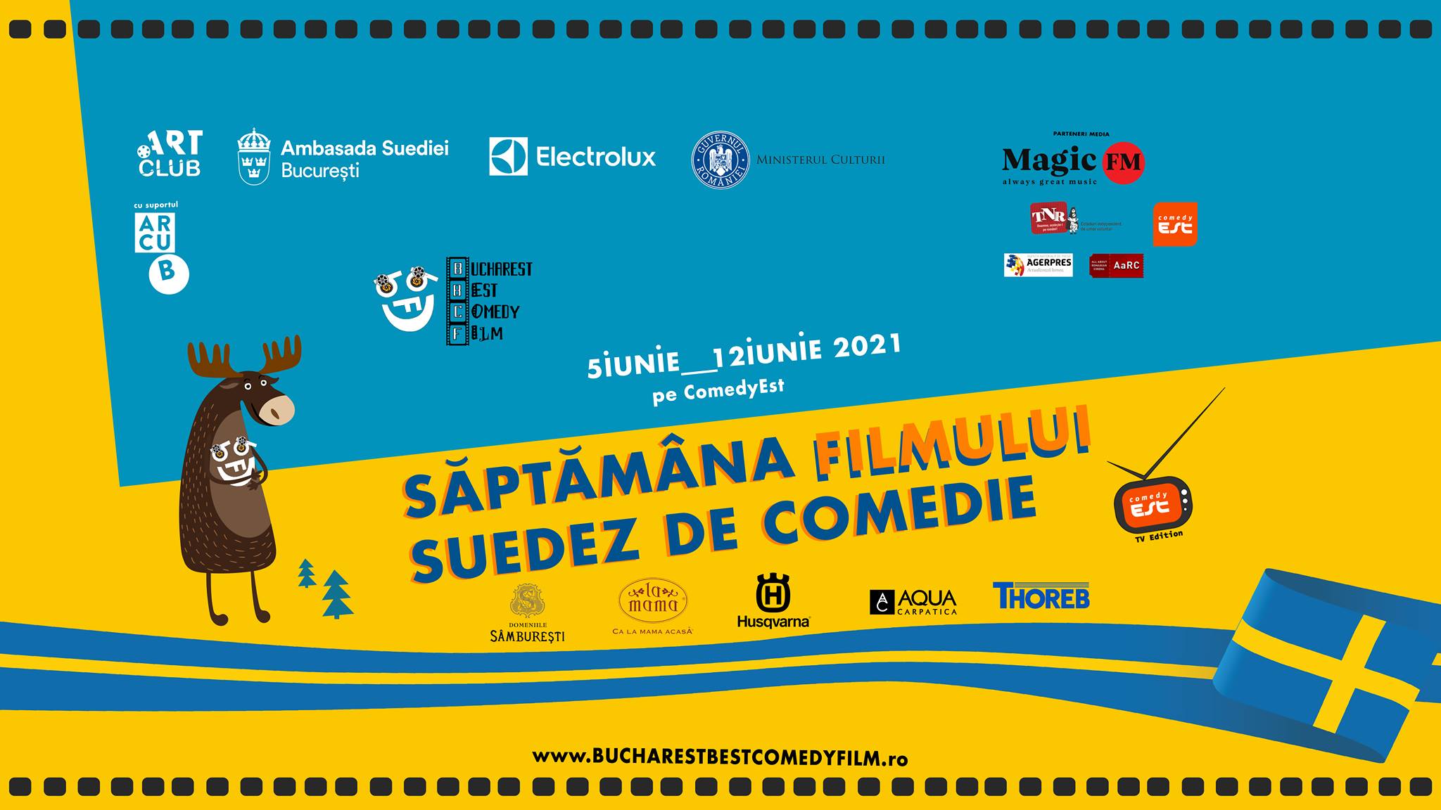 "Săptămâna filmului suedez de comedie", eveniment organizat de Bucharest Best Comedy Film împreună cu Ambasada Suediei la București 