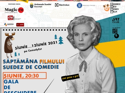  Bucharest Best Comedy Film vă invită să vizionați pe televiziunea ComedyEst de la orele 20.30 - 5 iunie, Gala de deschidere a evenimentului "Săptămâna filmului suedez de comedie. 